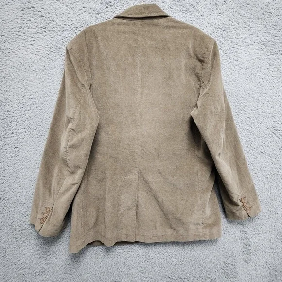 Vintage Royal Air Force RAF Blazer Mens 46R Brown 100% Cotton Waffle Knit Jacket - Picture 10 of 16